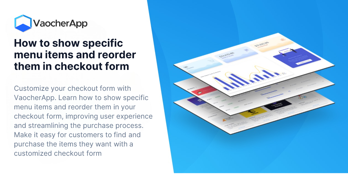 How to show specific menu items and reorder them in checkout form ...