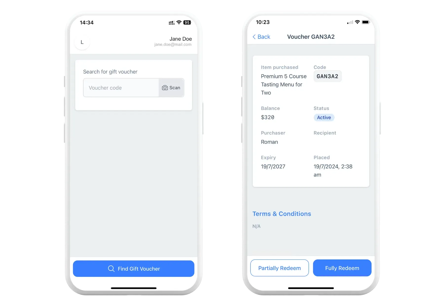 Mobile App Redemption