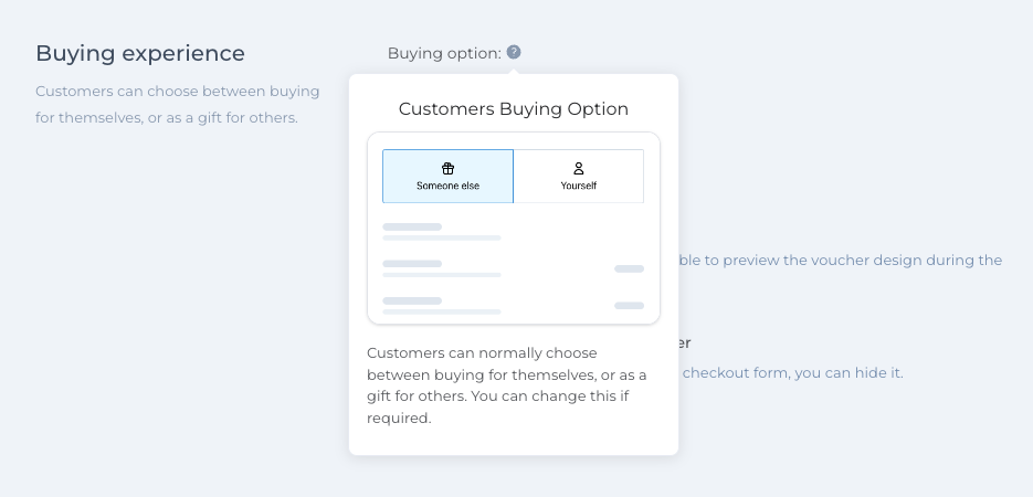 Customers buying option