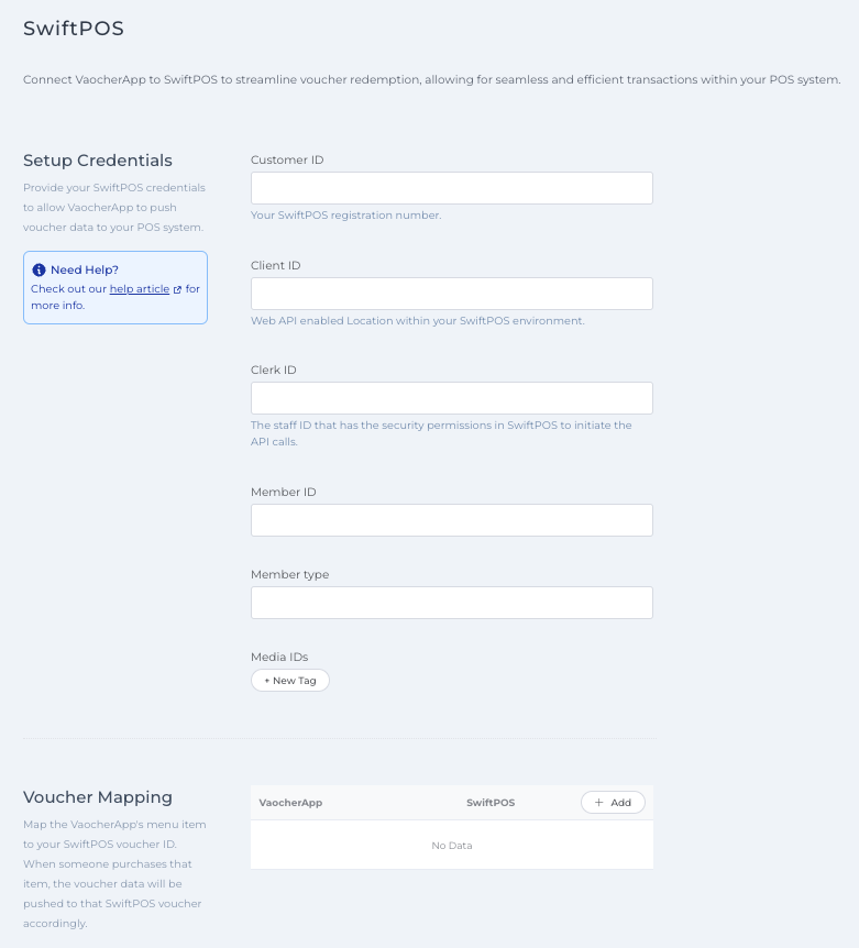 Set up SwiftPOS integration